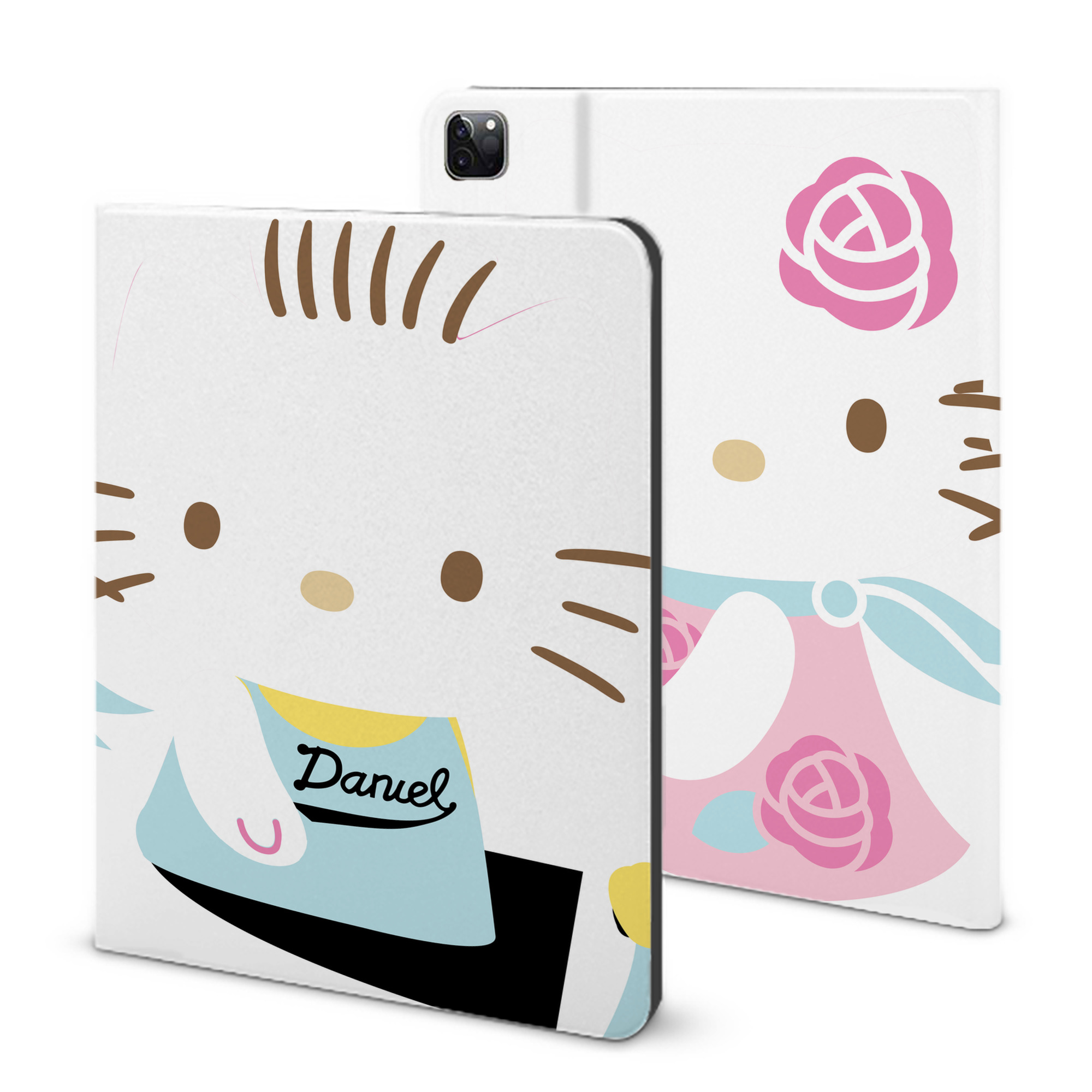 （画像用） Hello Kitty ハローキティ IPad ケース ブック型 PUレザー TPU 耐衝撃 軽量 薄型 ペン収納なし 全面保護 IPad 各モデル対応